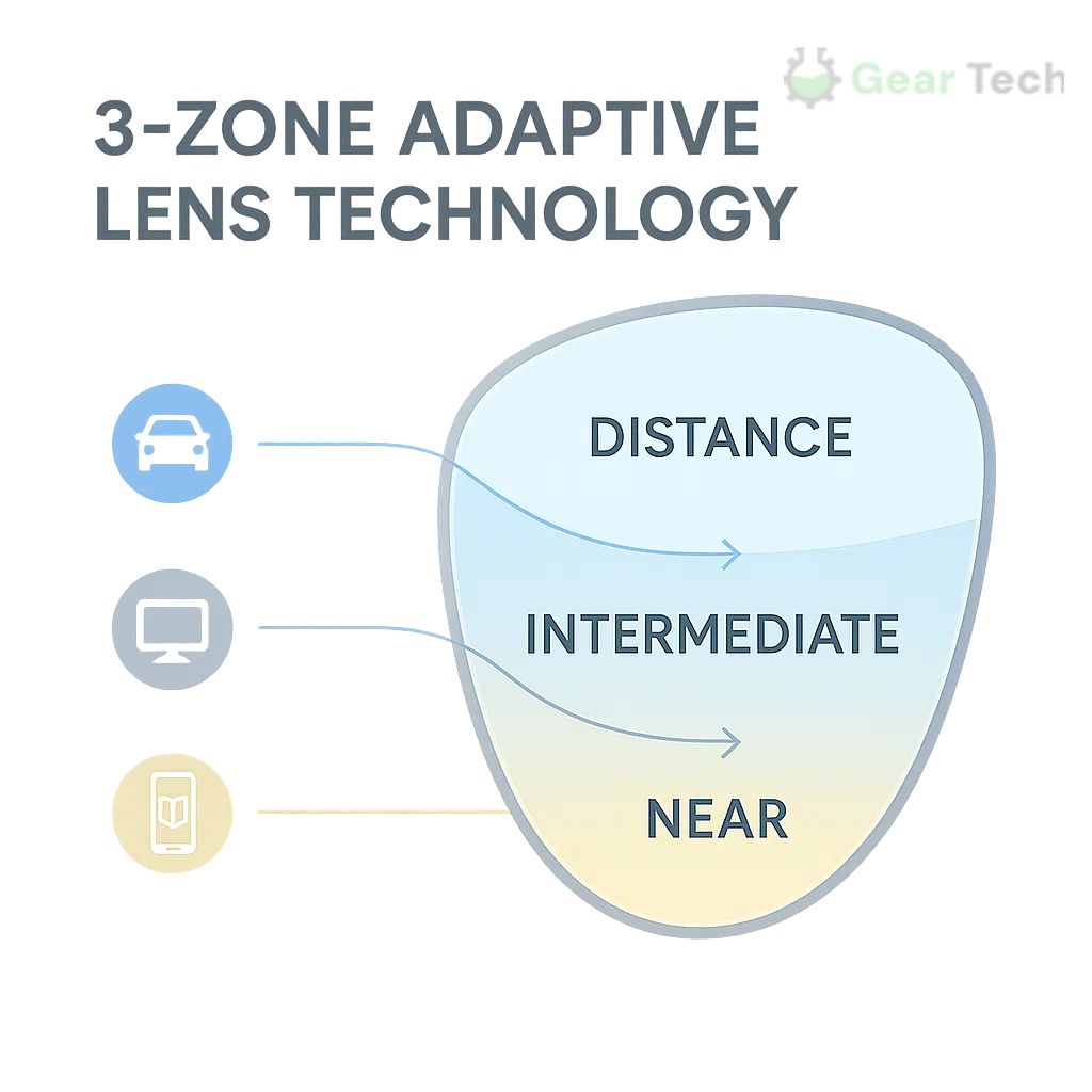 Unisex Vision Glasses All-In-One Progressive Reading and Distance Clarity