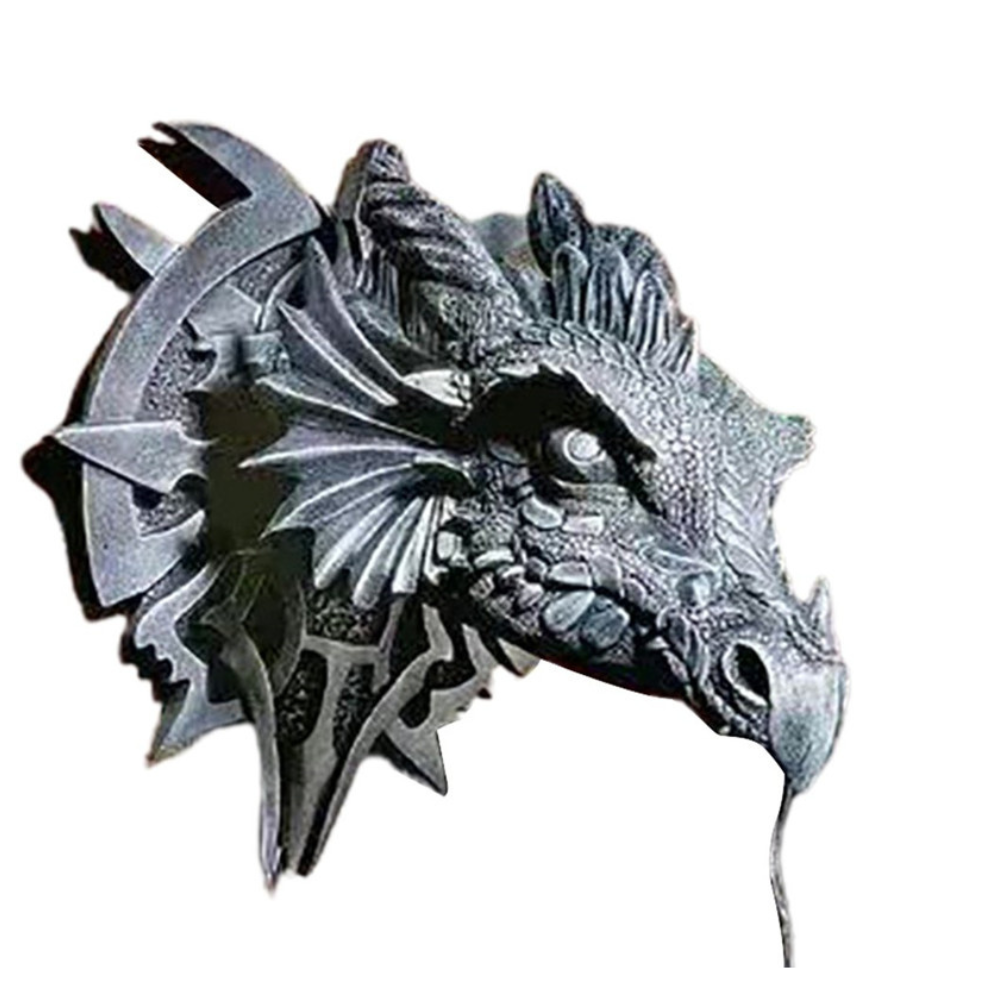 Wall-Mounted Dragon Head Wall Light Fantasy Medieval Decorative Light