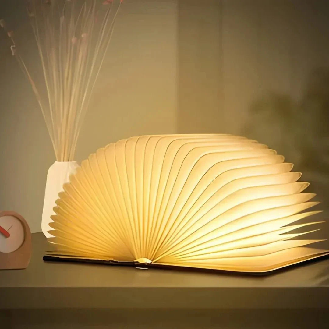 Enchanted Book Lamp Foldable LED Night Light with USB Rechargeable Battery