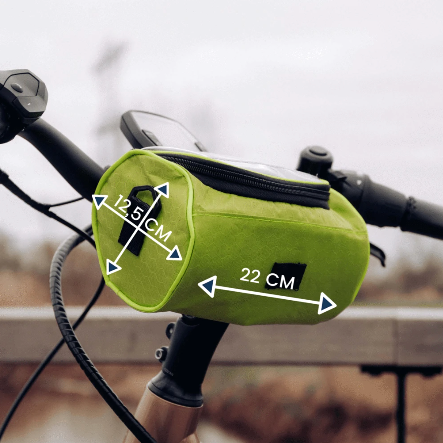 Bicycle Phone Holder Bag – Touchscreen Window & Multifunctional Design