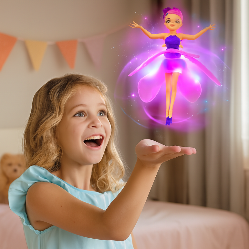 Kids Flying Fairy Doll Toy Rechargeable LED Motion Sensor Design