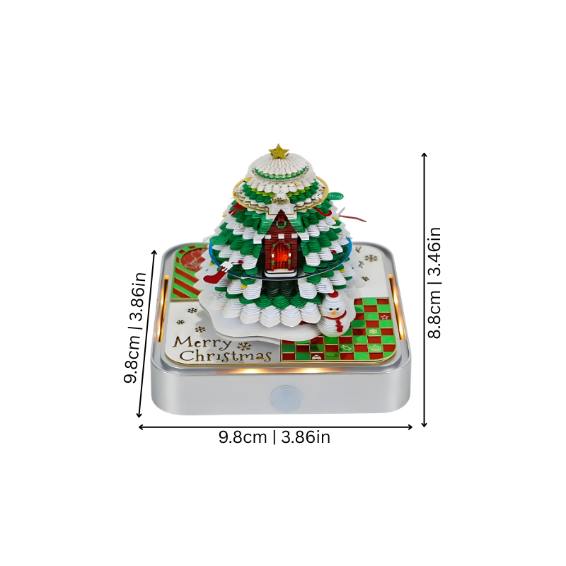 Christmas 3D Desk Calendar with LED Glow Creative Holiday Desktop Decor