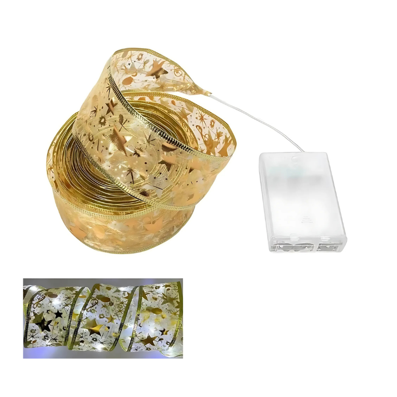 Festive Glowing Ribbon Indoor Christmas Lights for Warm Holiday Home Decoration Magic