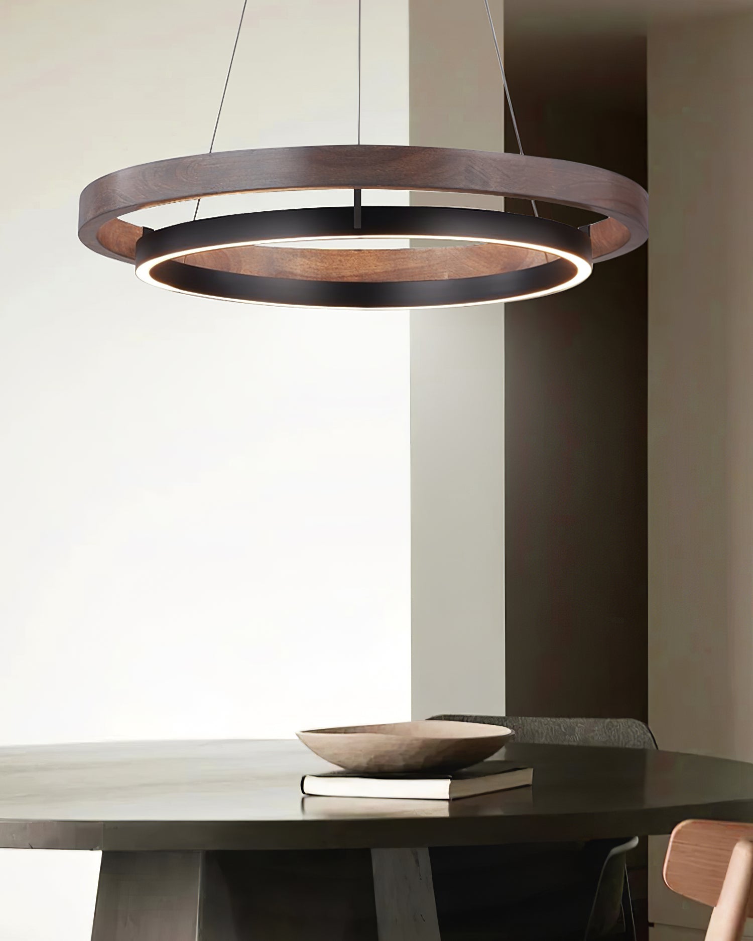 Modern Double Ring Design LED Chandelier for Living Room & Dining Area