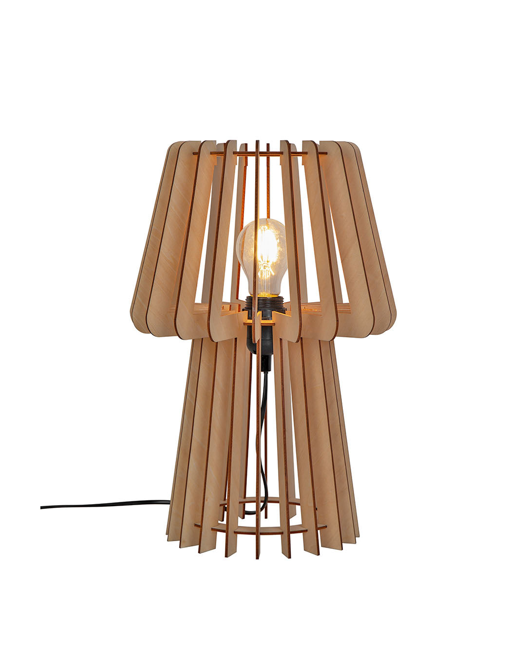 Groa wooden slat table lamp