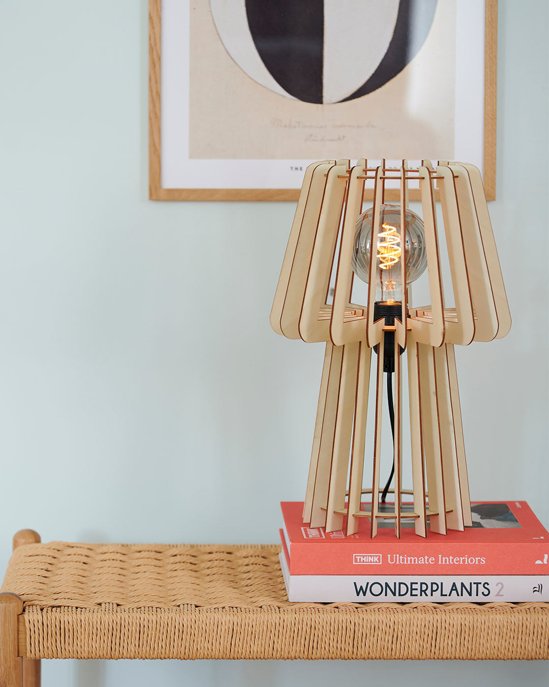 Groa wooden slat table lamp