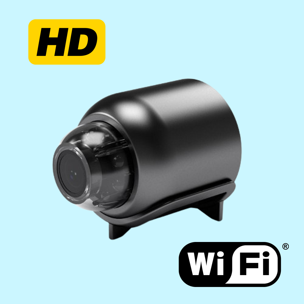 Compact HD Surveillance Camera Wide-Angle Night Vision WiFi