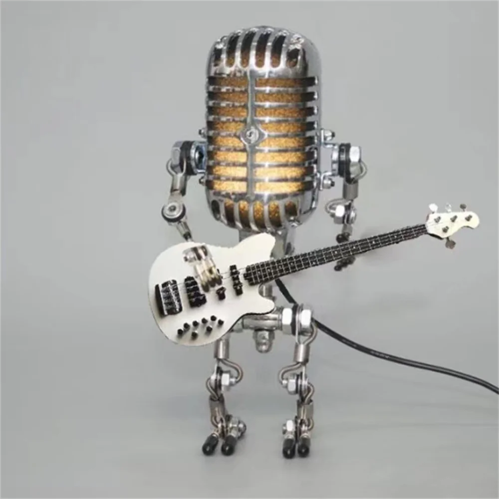 Artistic Guitar Design Dimmable Table Lamp for Living Room