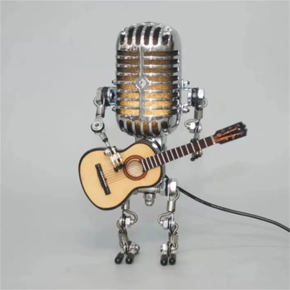 Artistic Guitar Design Dimmable Table Lamp for Living Room