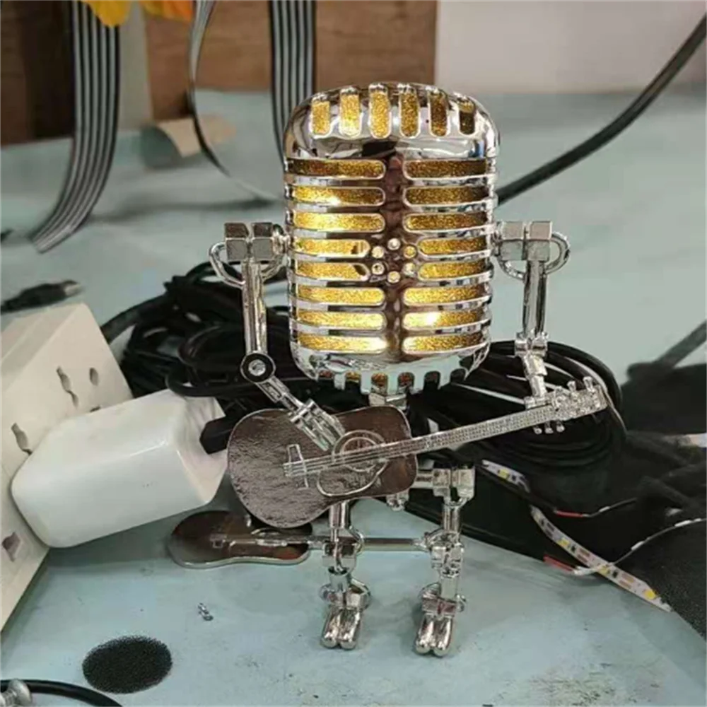 Artistic Guitar Design Dimmable Table Lamp for Living Room