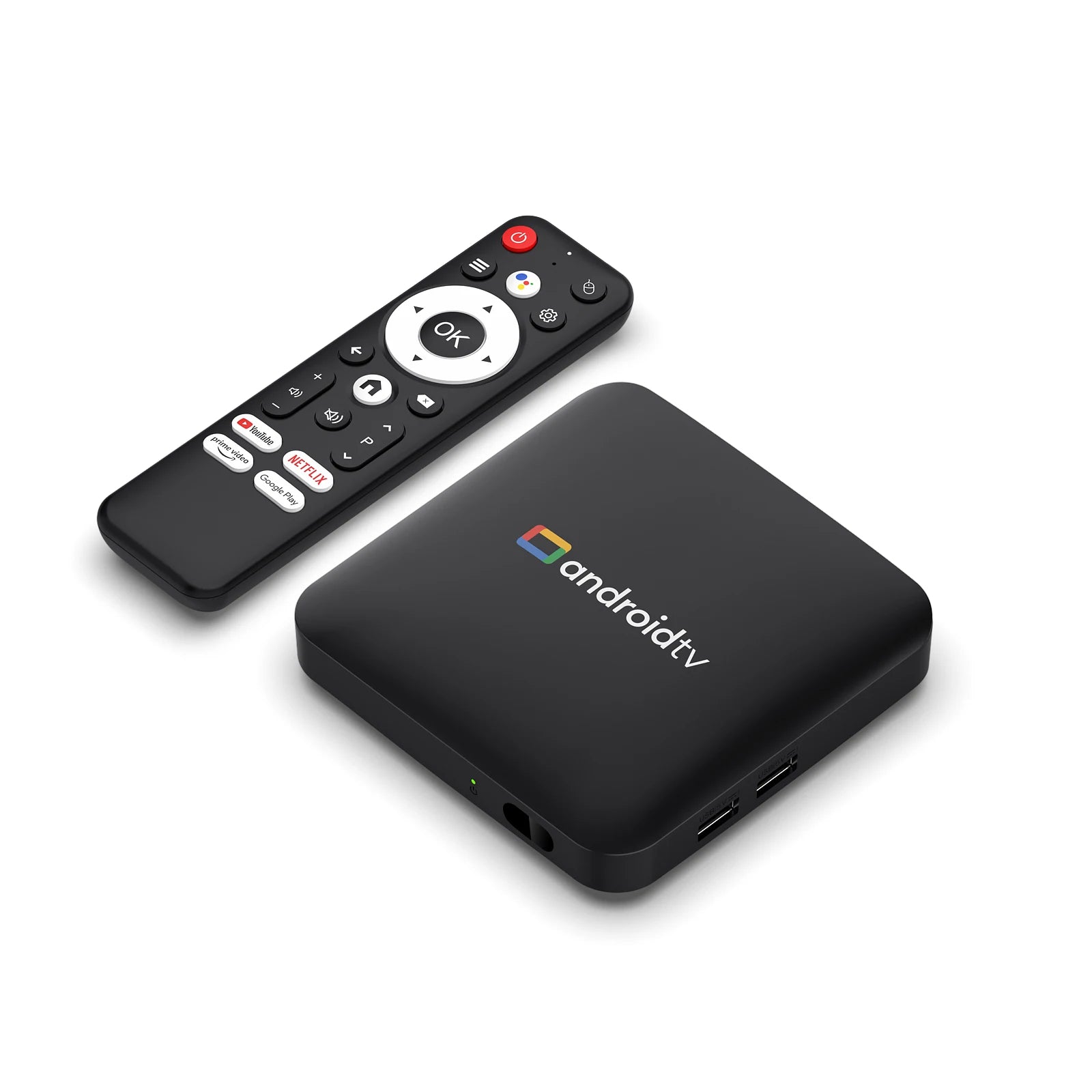 Smart TV box with remote control and 4k support