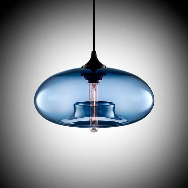 Morning glow glass pendant lamp in smoky