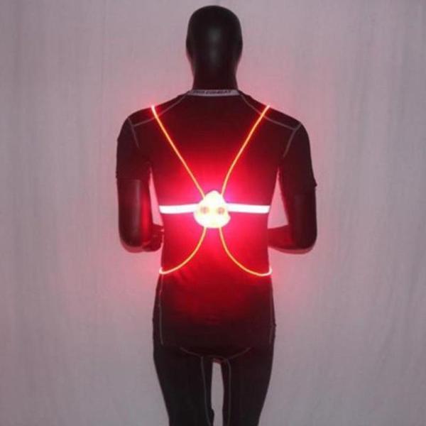 High Visibility LED Running Vest Adjustable Night Safety Gear