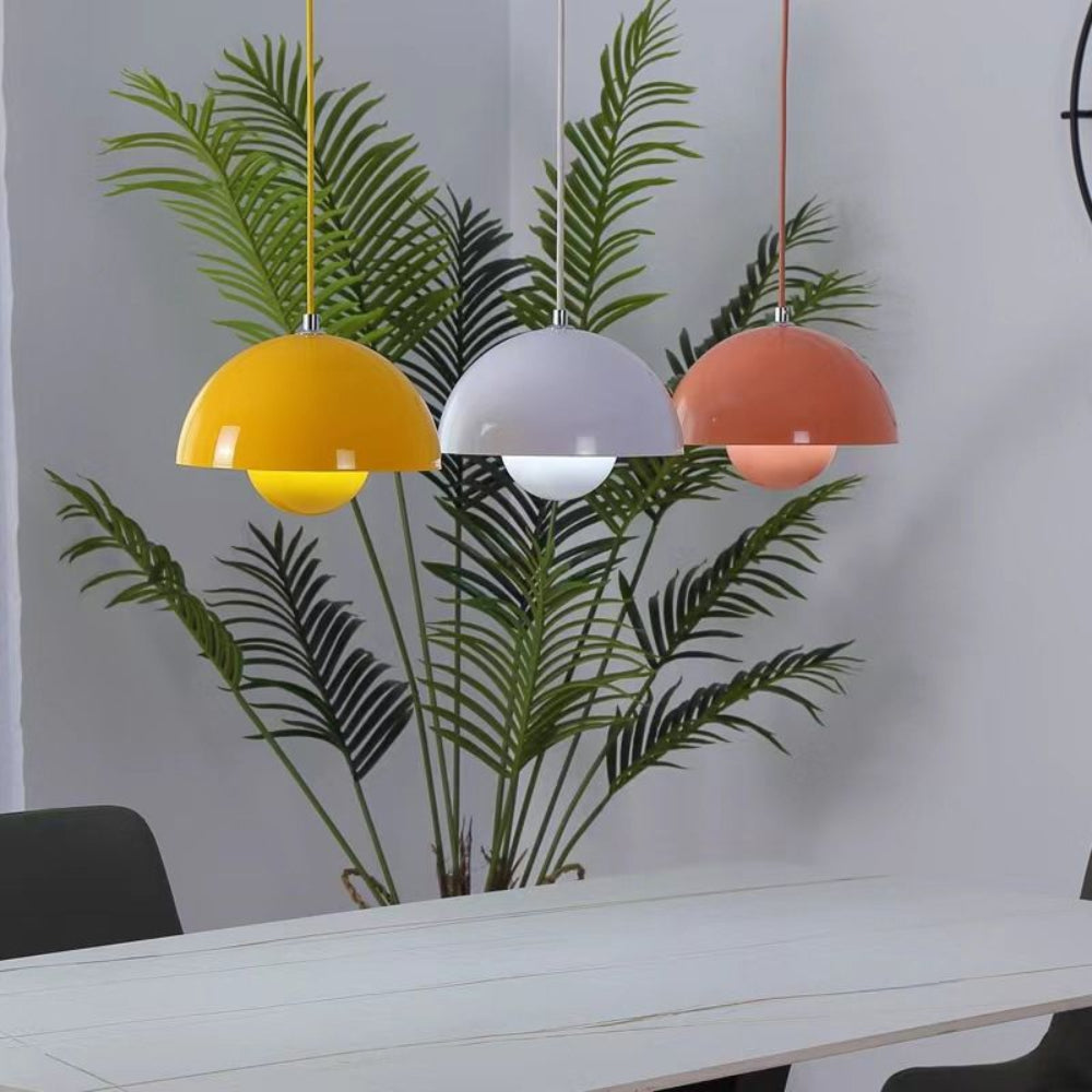 Half-Circle Colorful Modern Scandinavian Pendant Light for Dining & Living Room