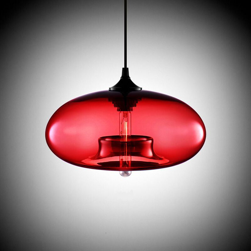 Morning glow glass pendant lamp in smoky
