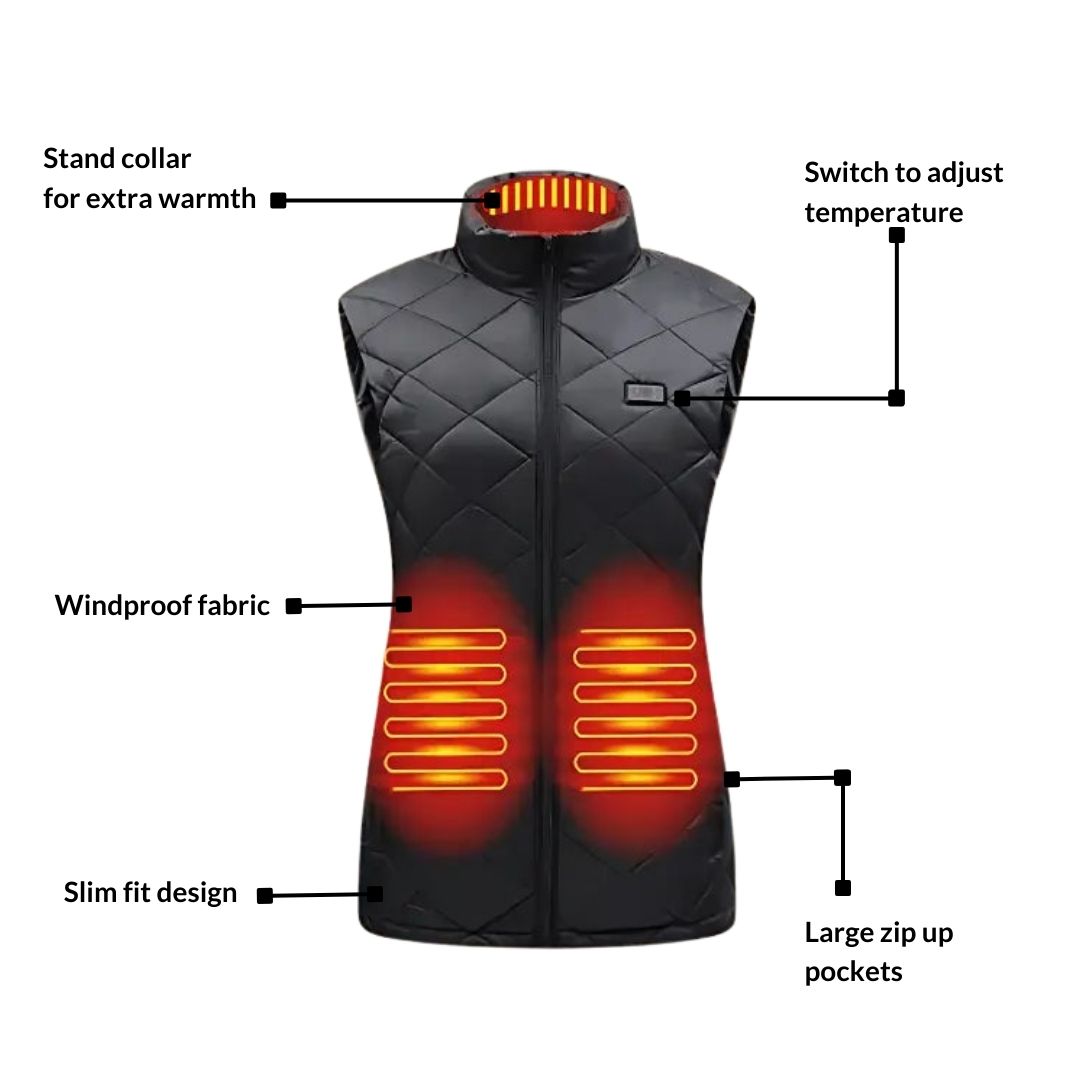 Women’s Heated Gilet Electric Heated Vest for Outdoor Use