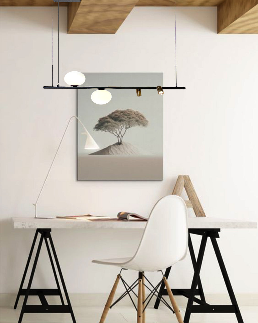 Fuji pendant lamp with double light effect
