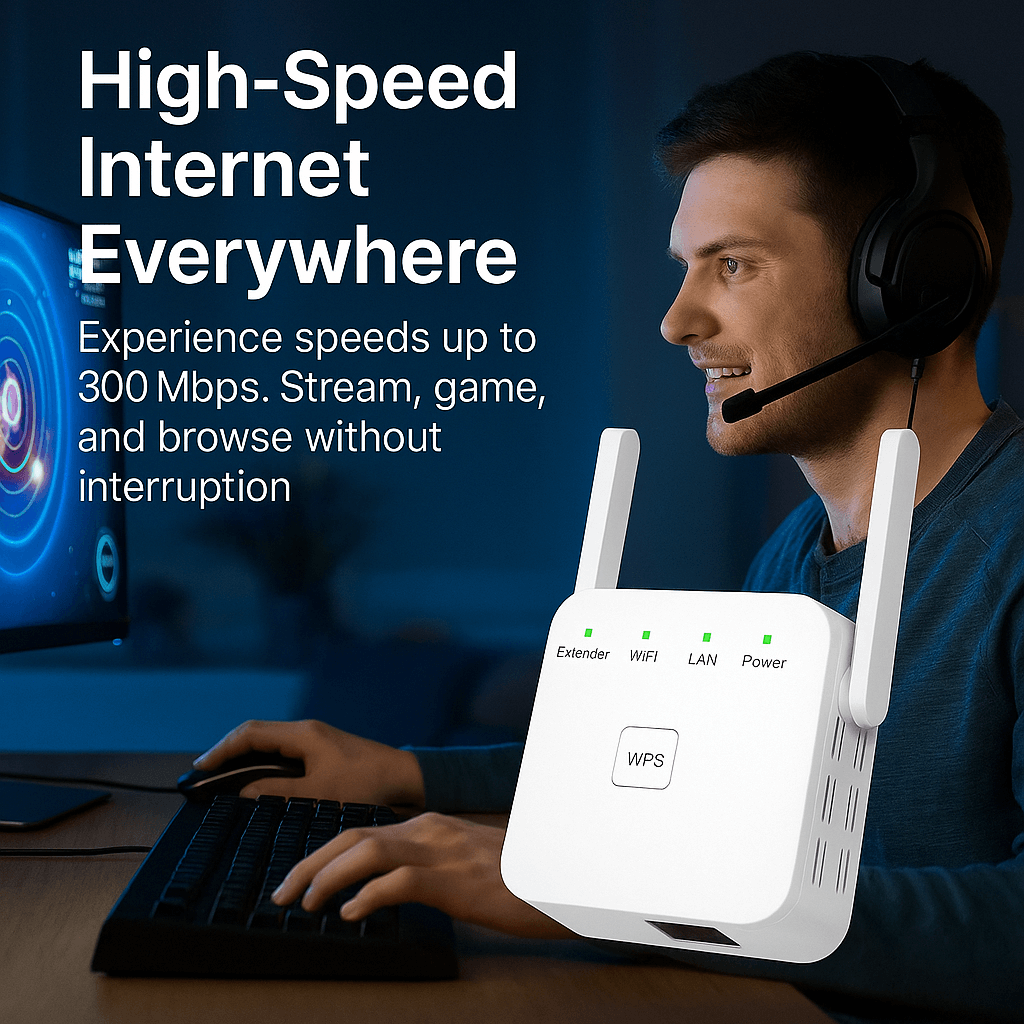 5G WiFi Extender Dual-Band Signal Extender for Full Home Coverage