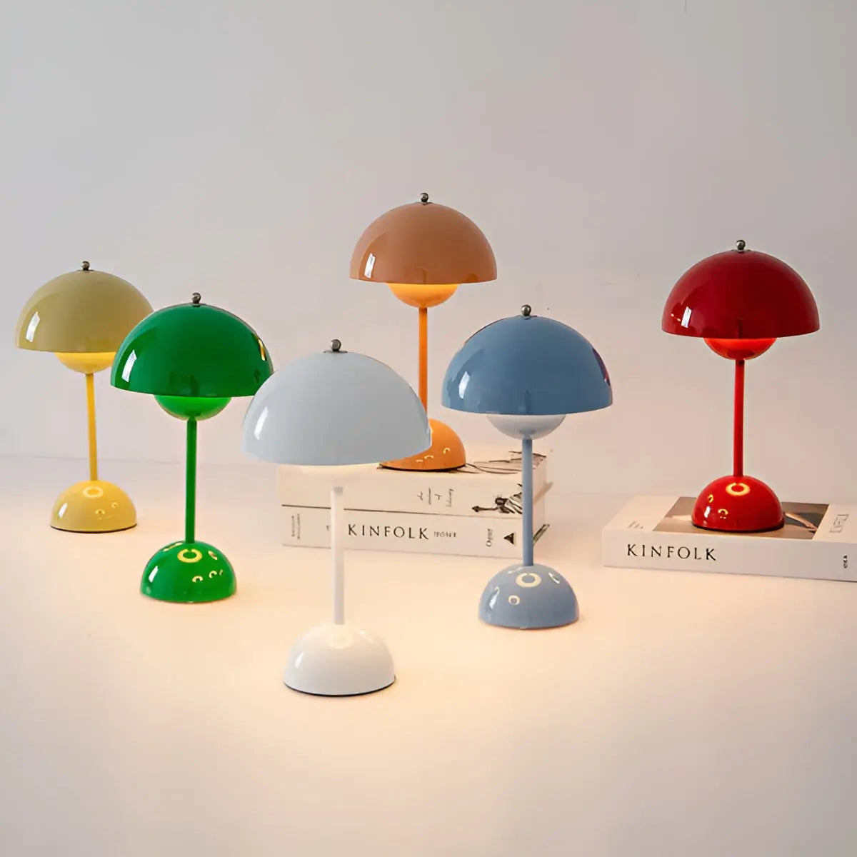 Bolora Portable Table Lamp with Semi-Circular Shade and Minimalist Design