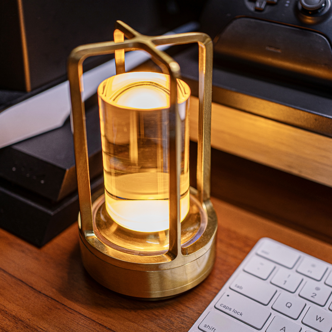 Crystal Lantern Vintage Table Lamp in Luxury LED Light