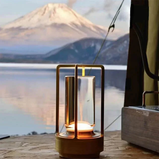 Crystal Lantern Vintage Table Lamp in Luxury LED Light