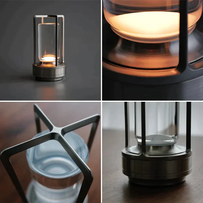 Crystal Lantern Vintage Table Lamp in Luxury LED Light