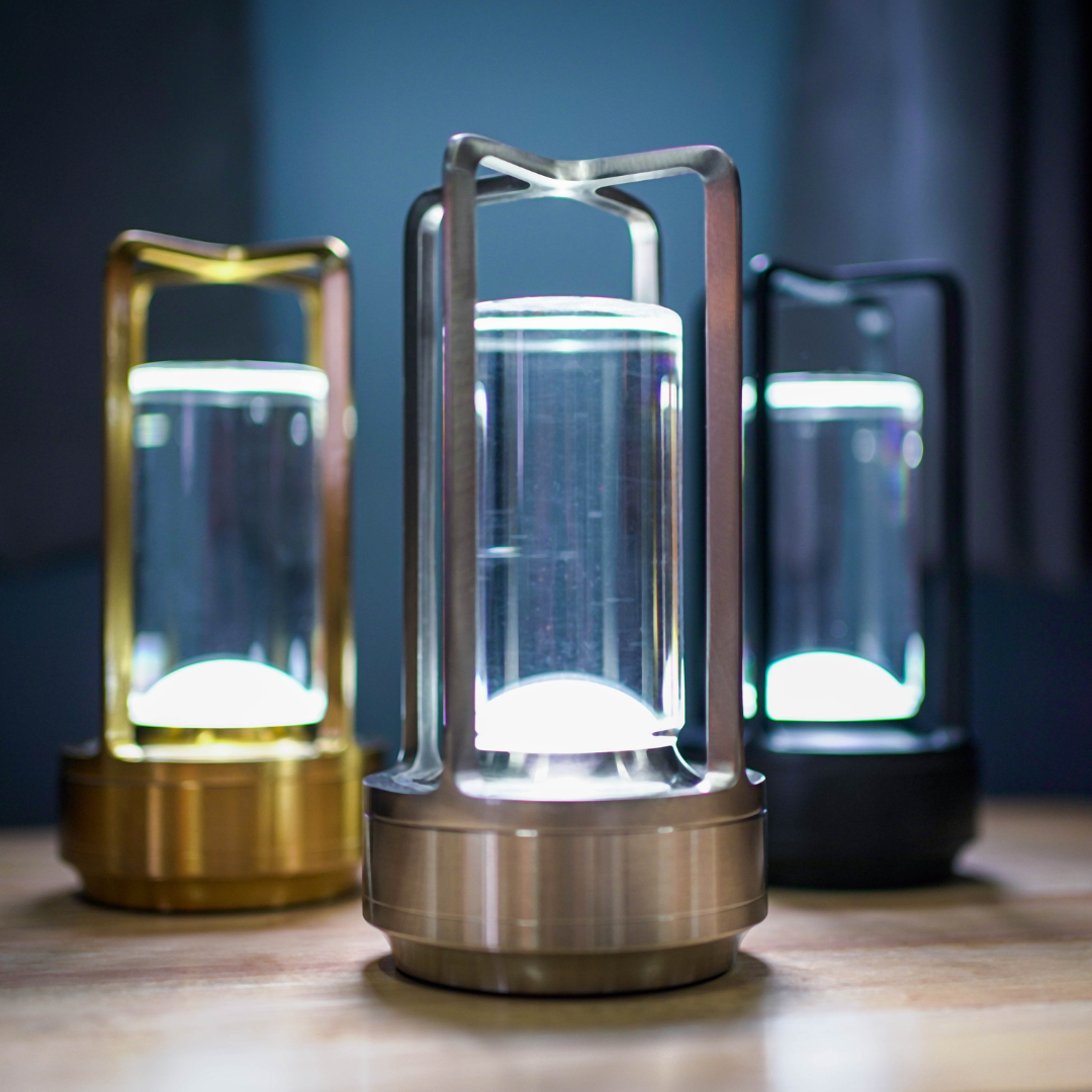 Crystal Lantern Vintage Table Lamp in Luxury LED Light
