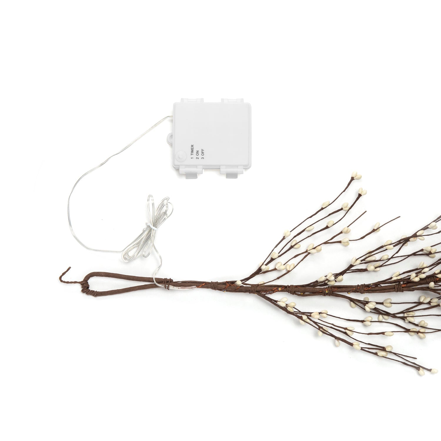 Atmospheric LED branch wreath with white berries
