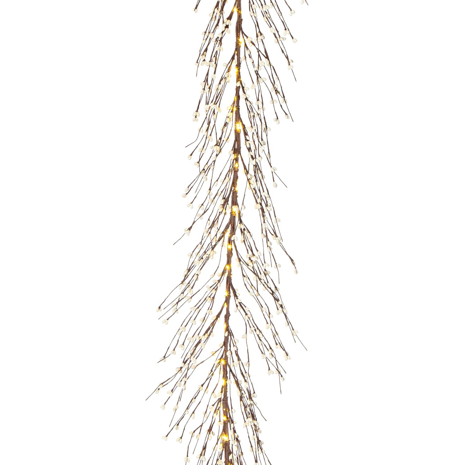 Atmospheric LED branch wreath with white berries