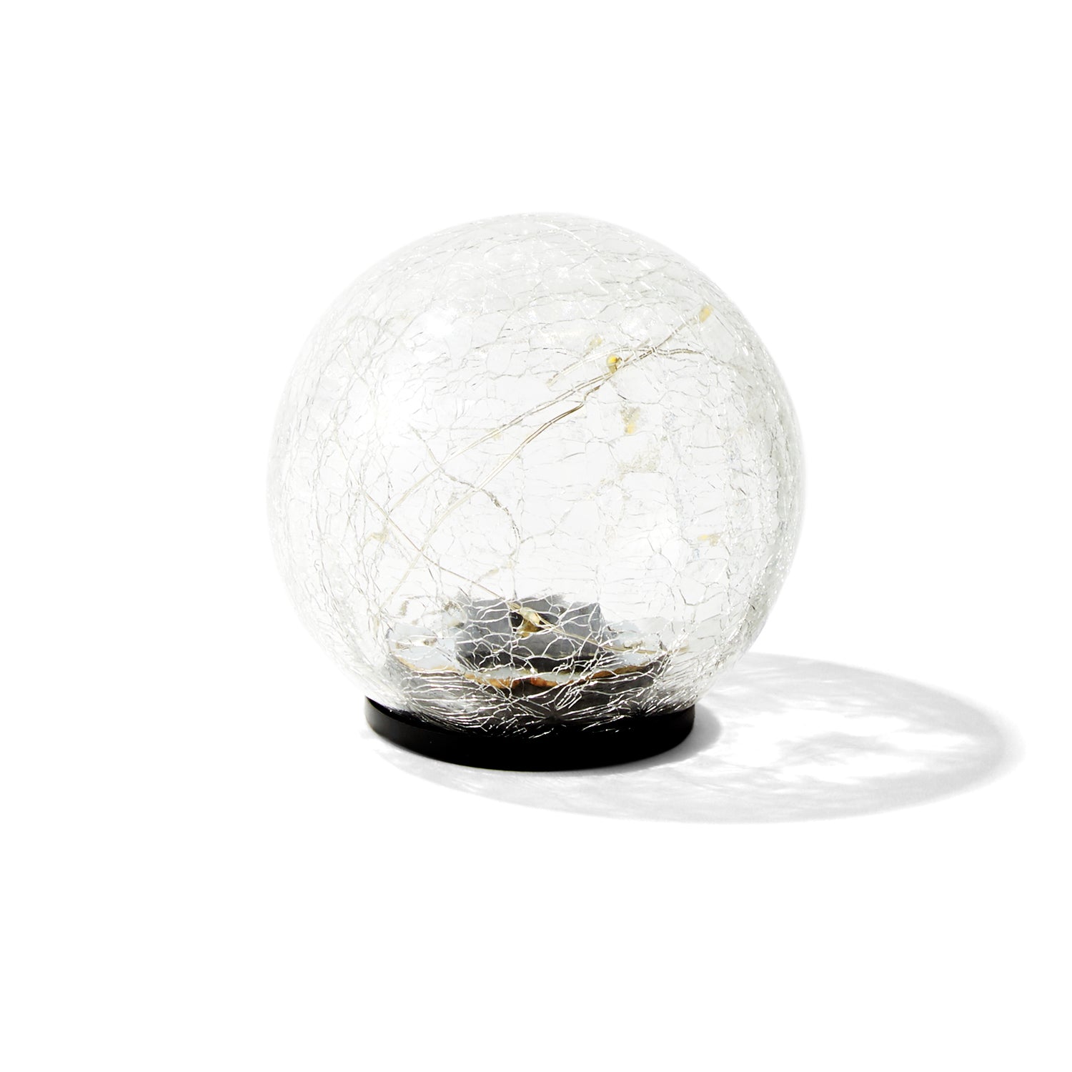 Glass solar lamp with fairy lights