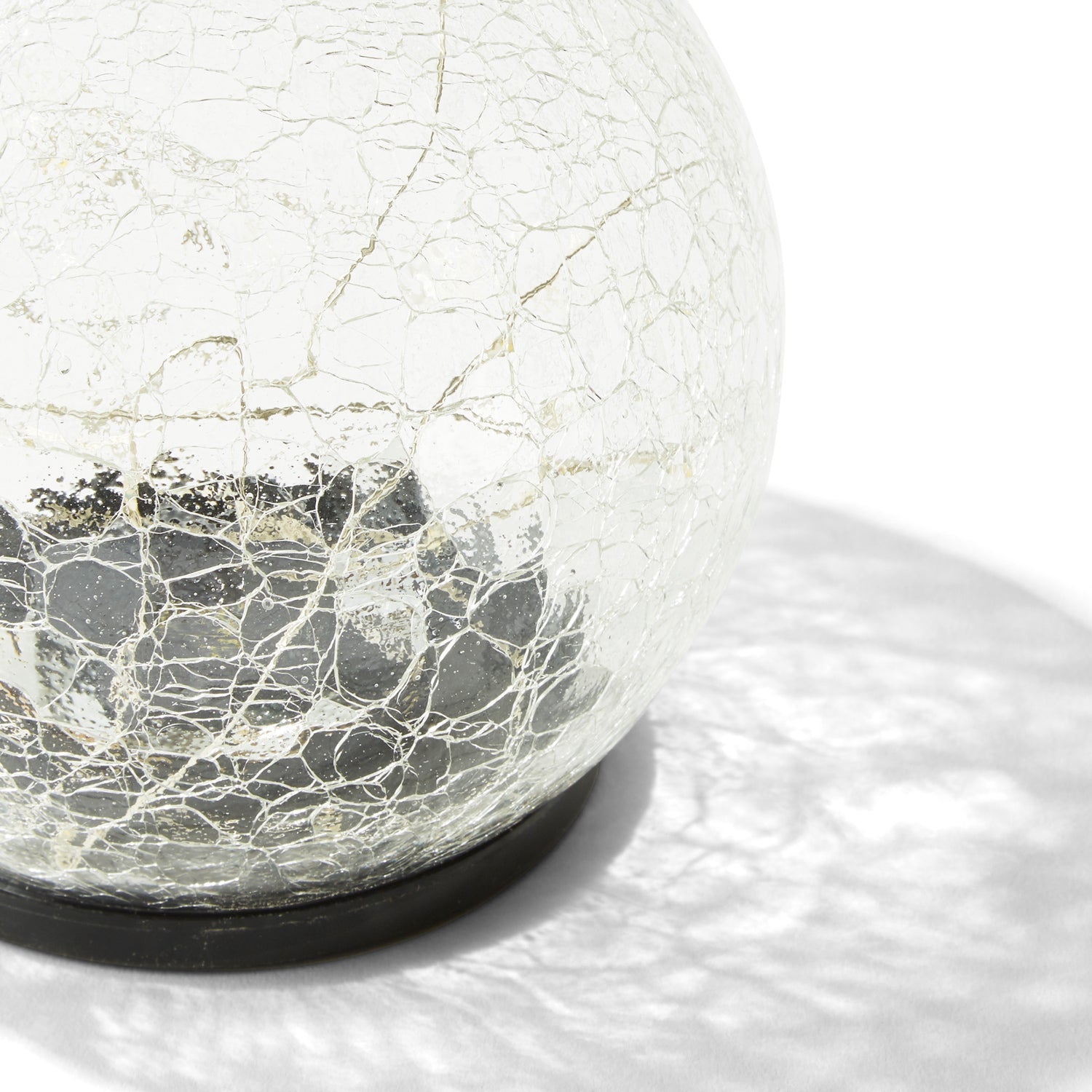 Glass solar lamp with fairy lights