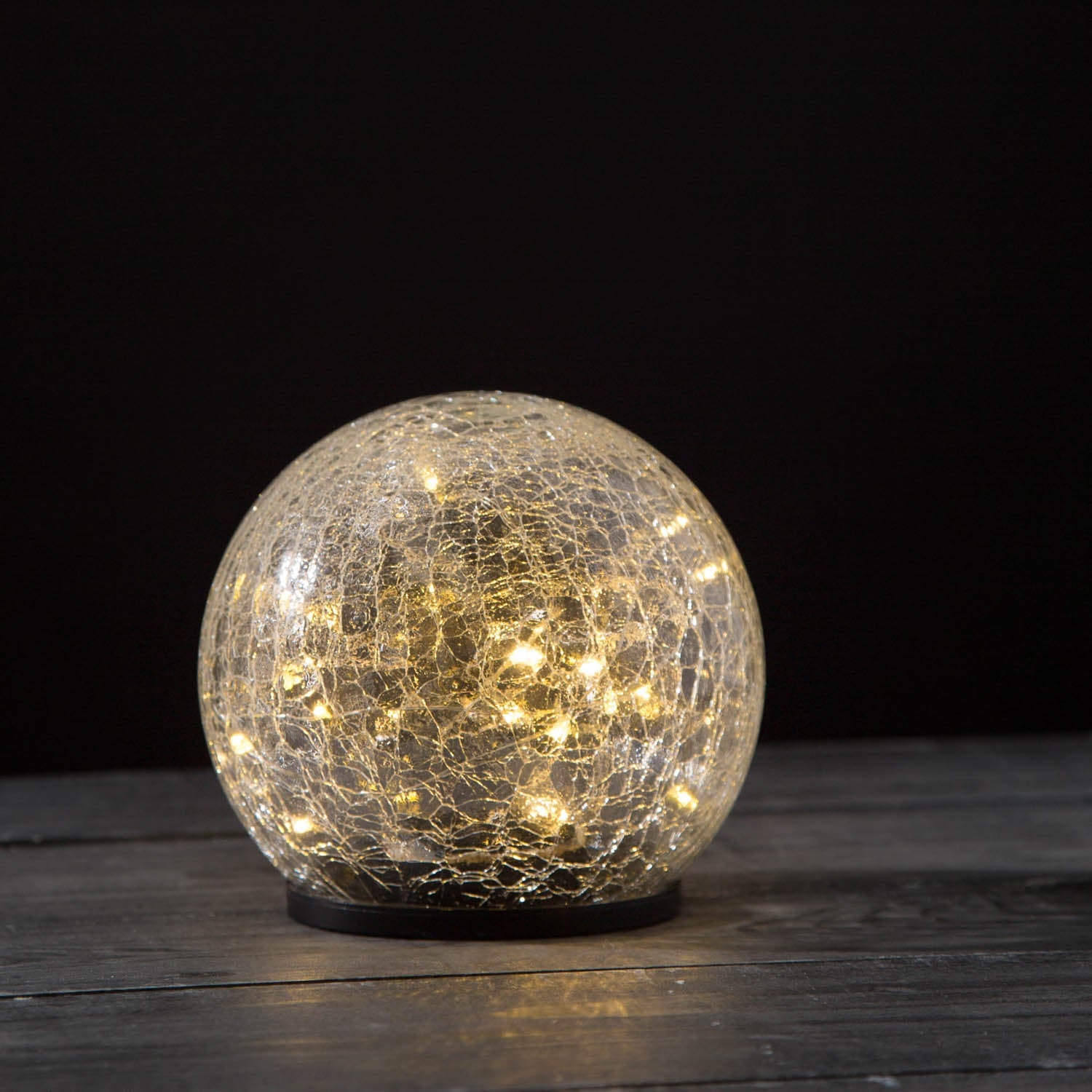 Glass solar lamp with fairy lights