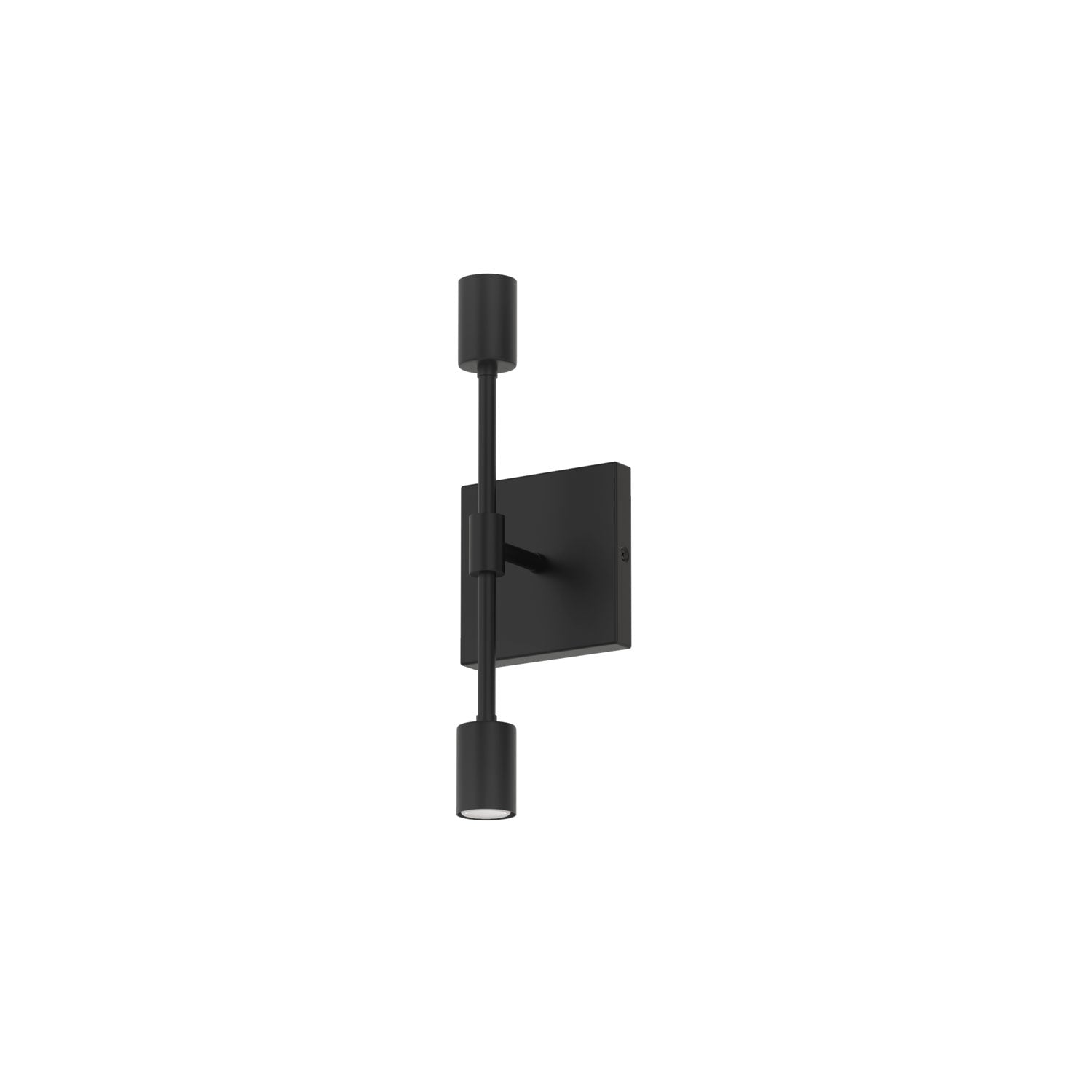 Wall lamp with double fitting and matte black finish
