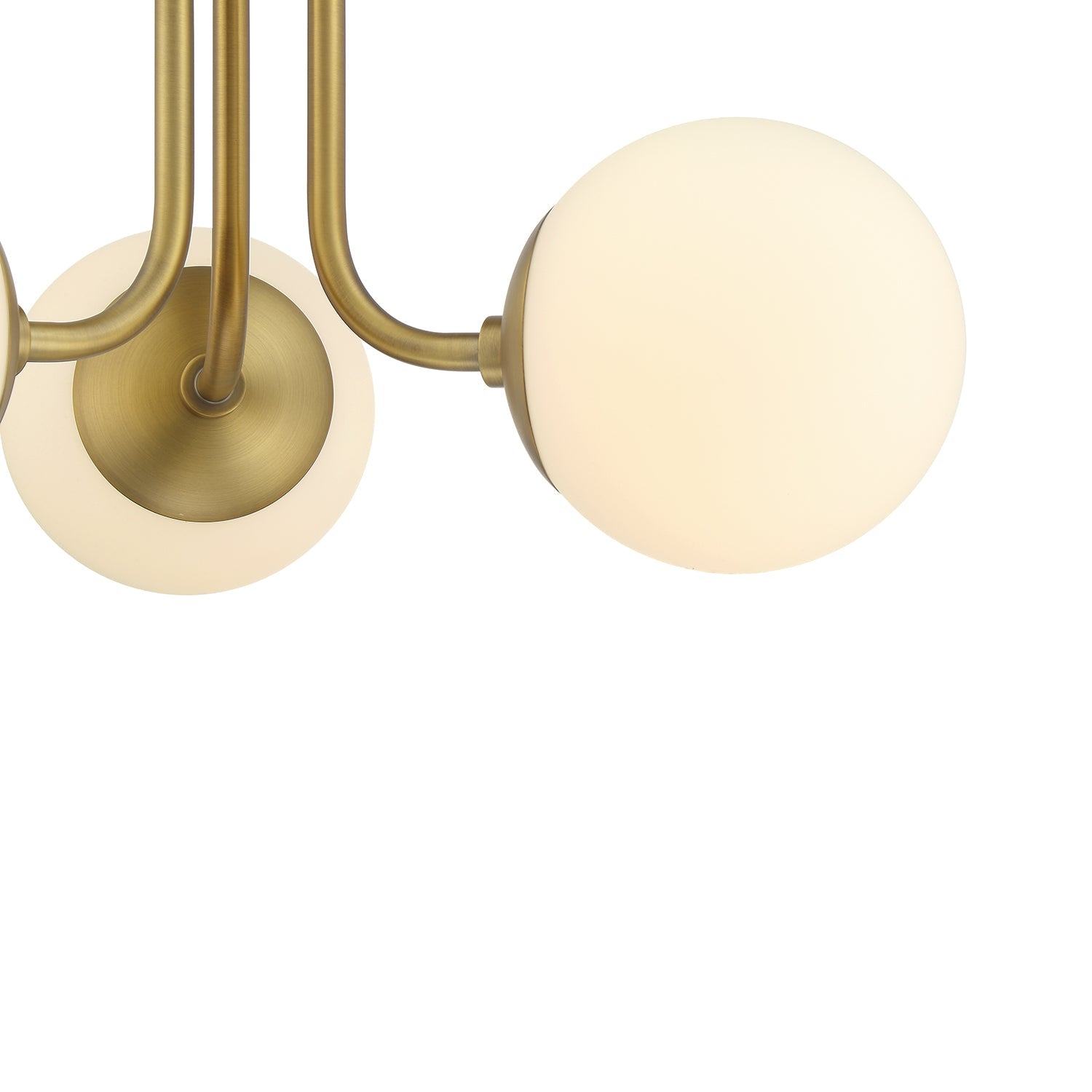 Ceiling lamp with three opal white glass globes