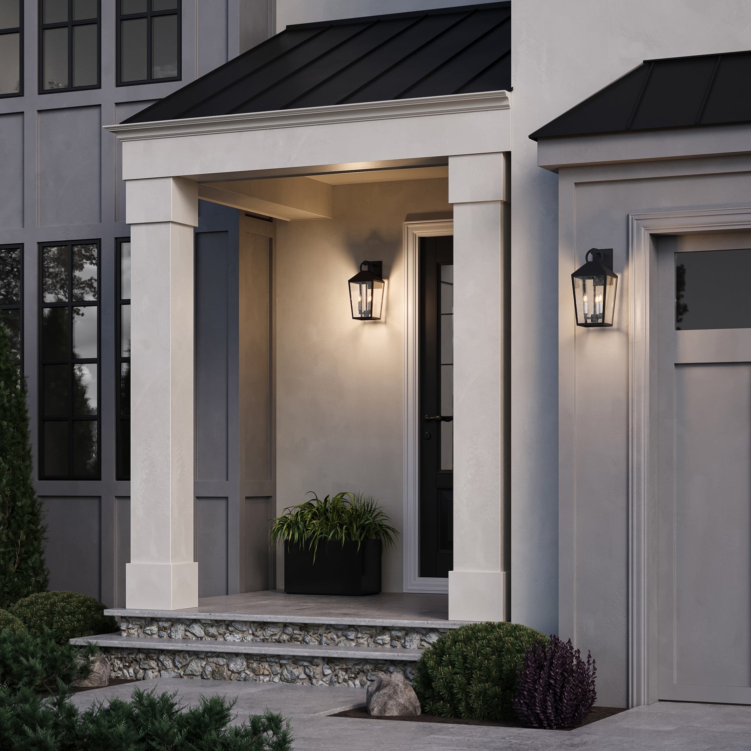 Outdoor wall lantern in classic lantern design