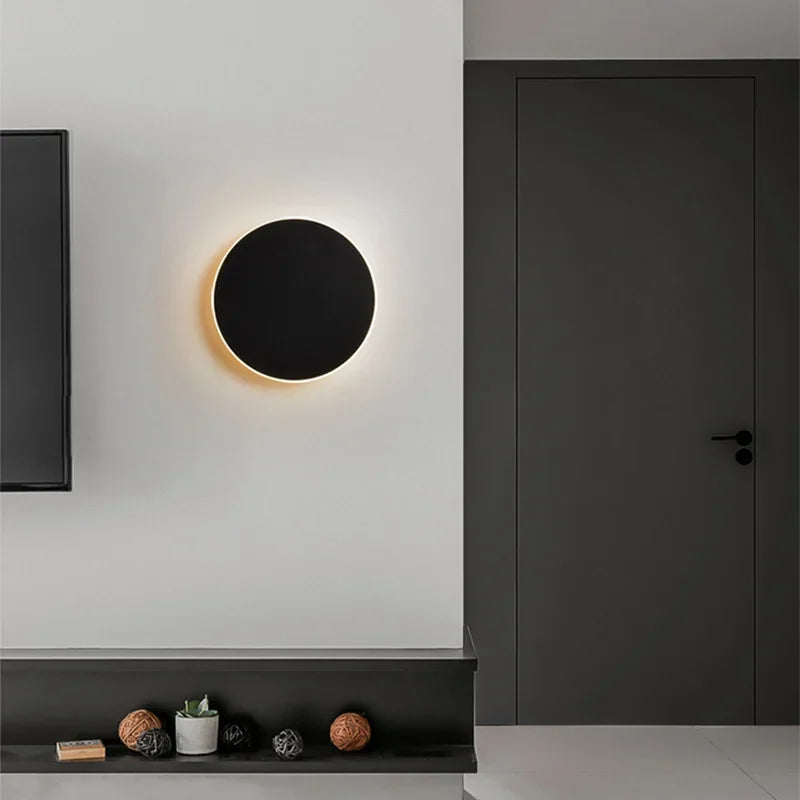 Sleek dome wall lamp round