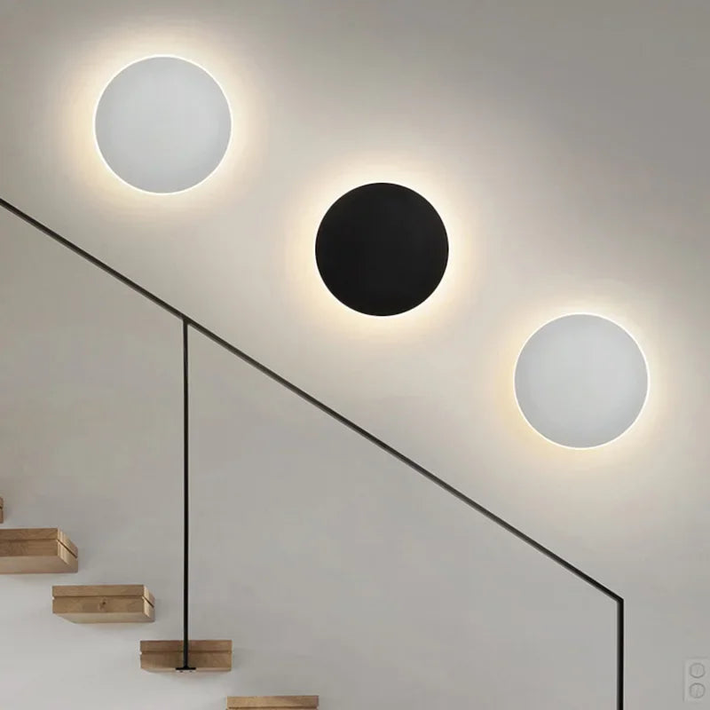 Sleek dome wall lamp round