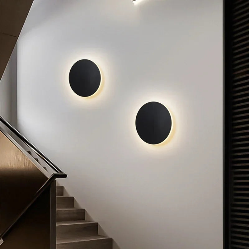 Sleek dome wall lamp round