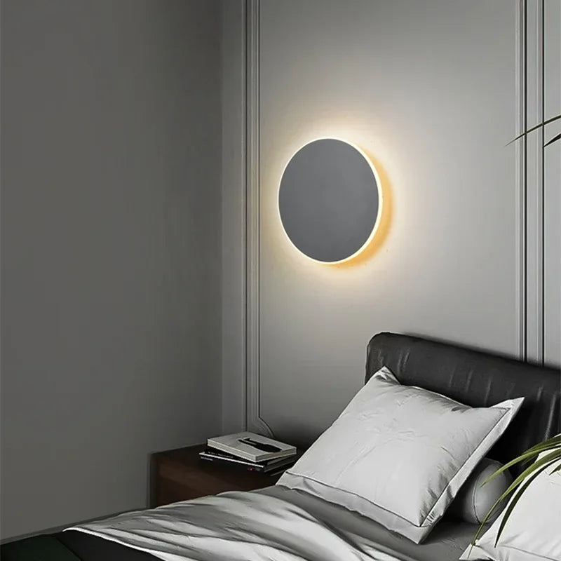 Sleek dome wall lamp round