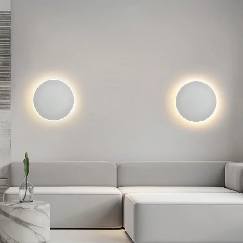 Sleek dome wall lamp round