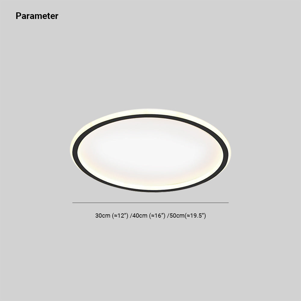 Modern LED Flush Mount Ceiling Light Round Design with Adjustable Brightness
