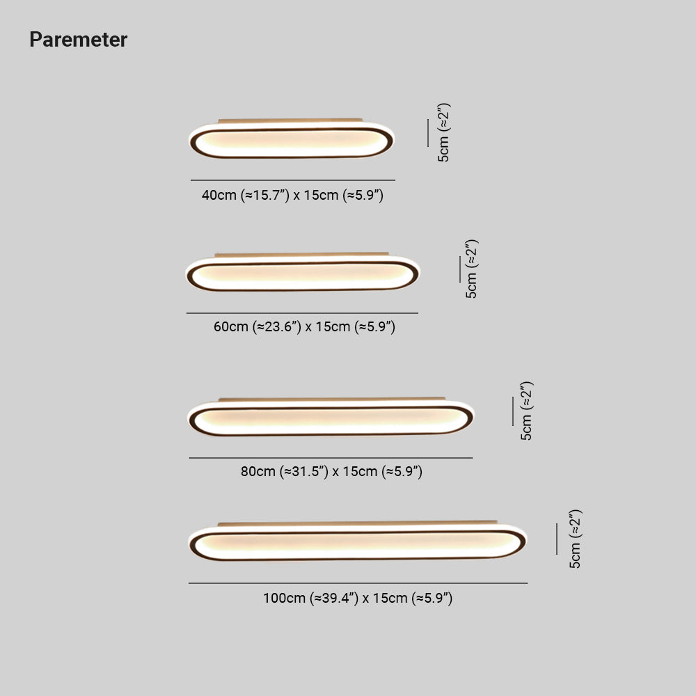 Minimalist Rectangular Flush Mount Ceiling Light Modern LED