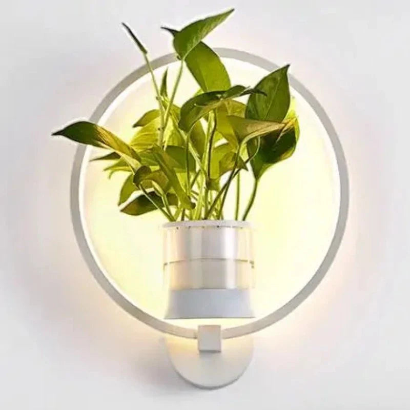 Fixture wall lamp with plant hanger