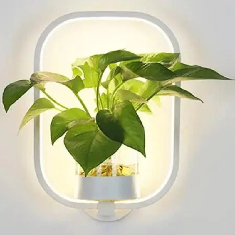 Fixture wall lamp with plant hanger
