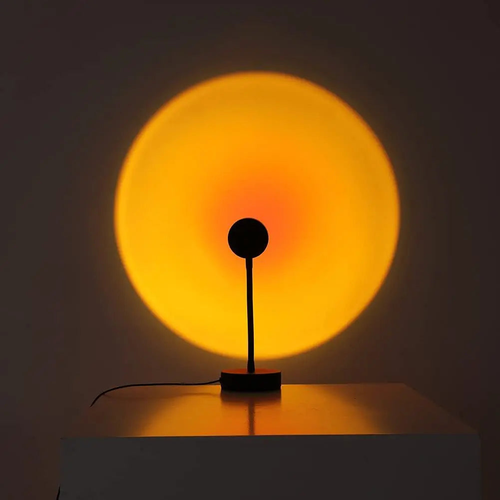 Rainbow beam table lamp projection