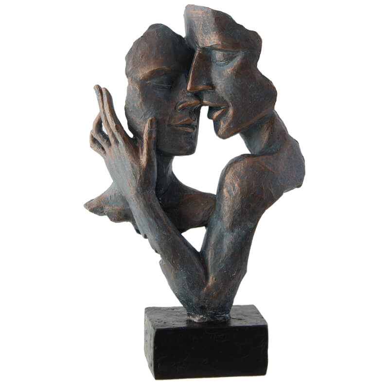 Abstract kiss sculpture