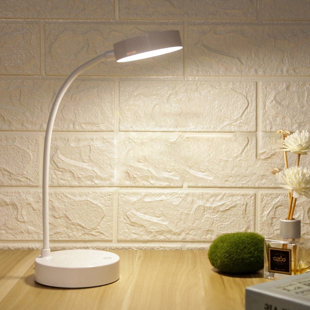 LED Desk Lamp with Adjustable Brightness and Flexible Movement