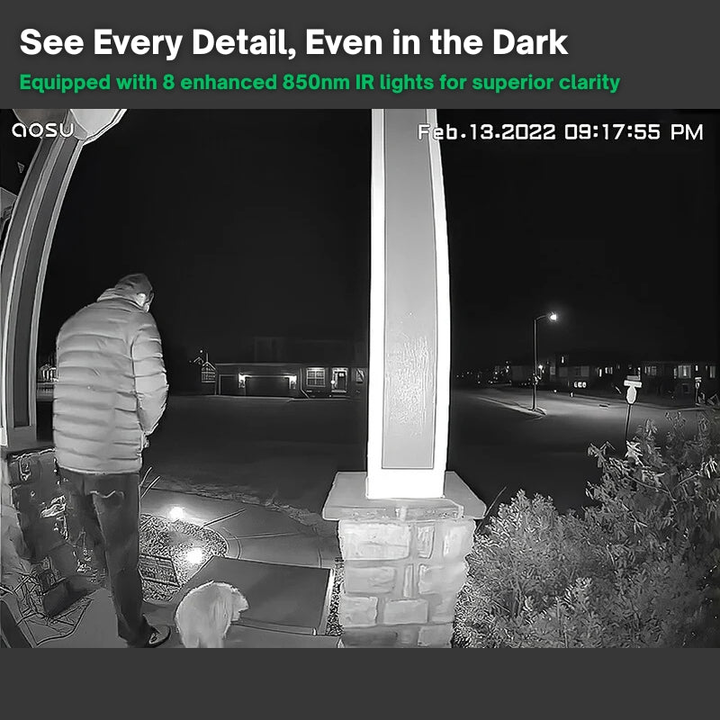 Smart Video Doorbell Camera Motion Alerts & Long Battery Life