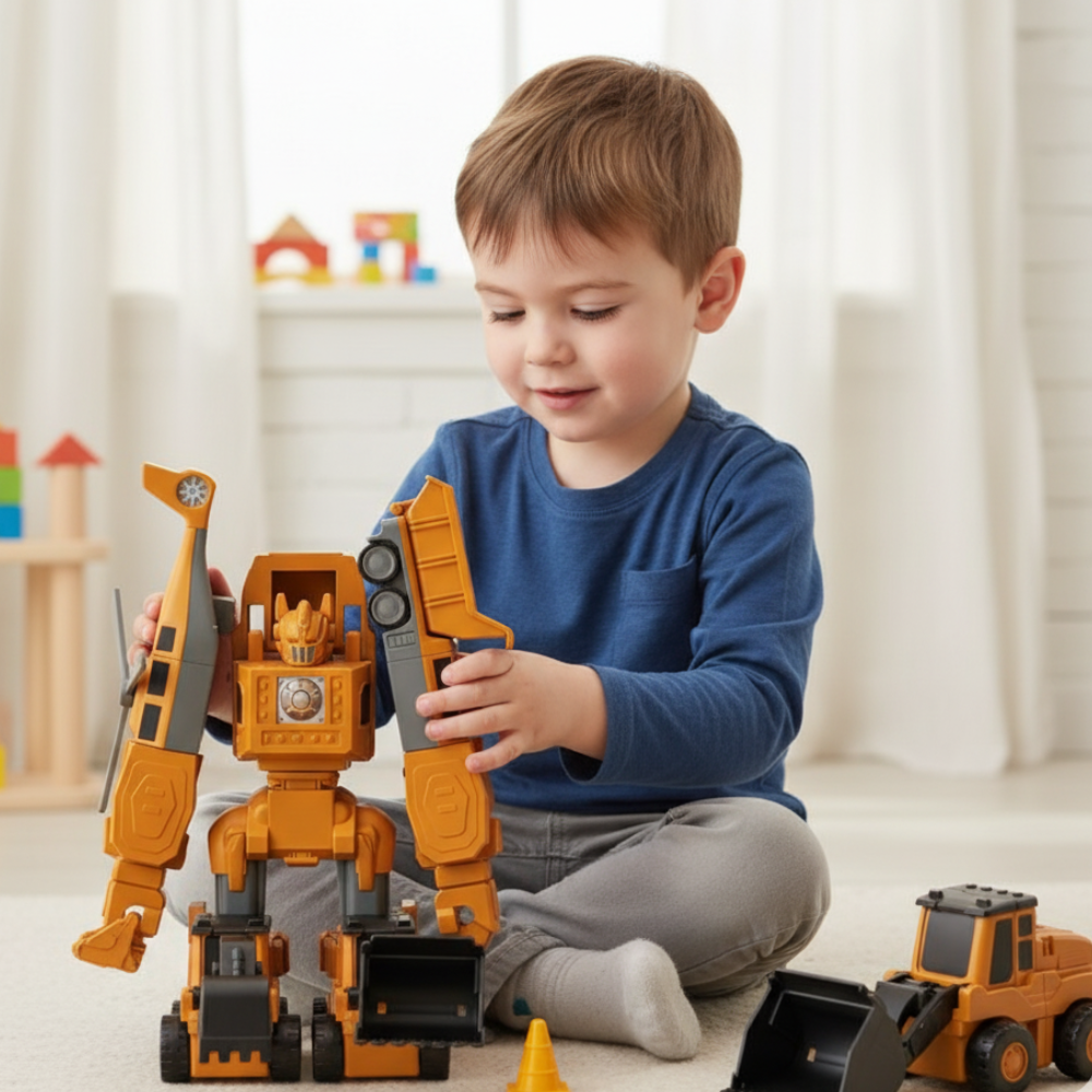 Kids Magnetic Robot Building Set Transforming Vehicle Construction Toy