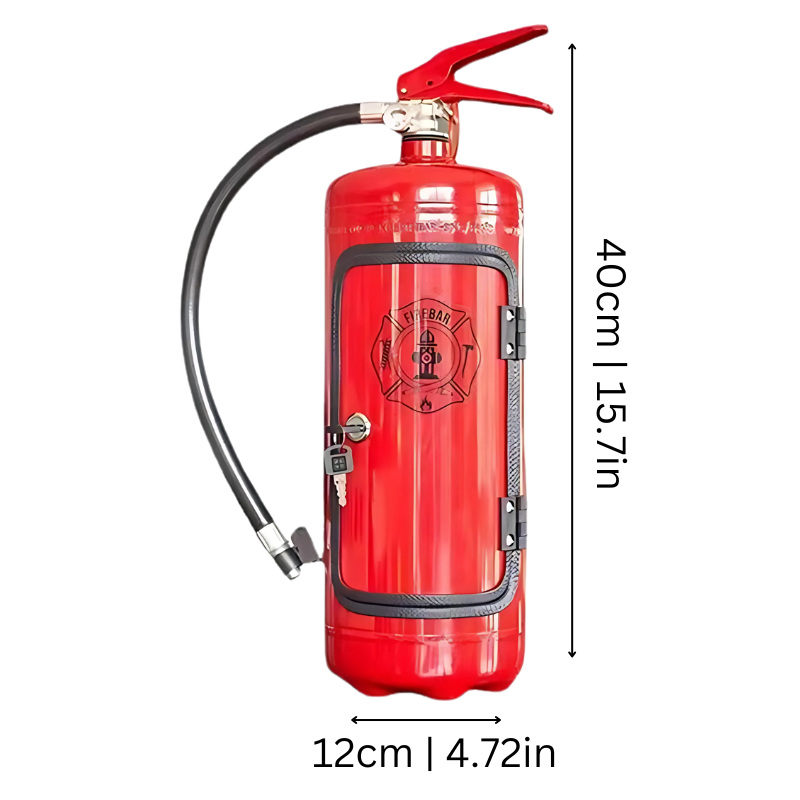 Creative Fire Extinguisher Drinks Holder Cabinet